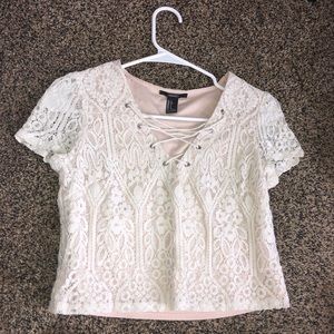 Forever 21 lace crop top